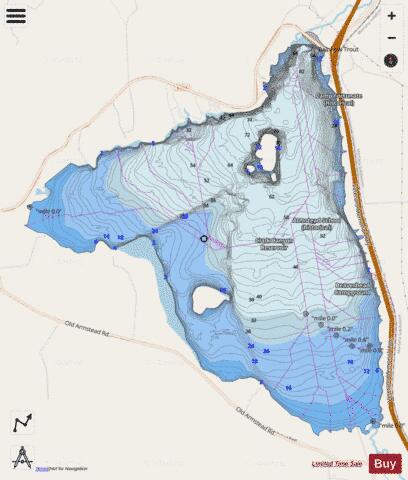 Clark Canyon Reservoir depth contour Map - i-Boating App - Streets