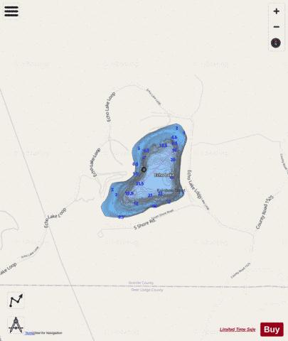 Echo Lake depth contour Map - i-Boating App - Streets