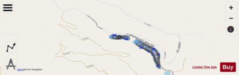 Upper Cottonwood Lake depth contour Map - i-Boating App - Streets