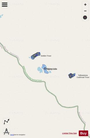 Highup Lake depth contour Map - i-Boating App - Streets