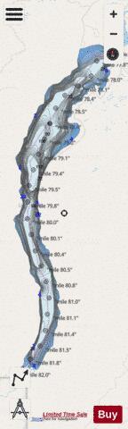 Lindbergh Lake depth contour Map - i-Boating App - Streets
