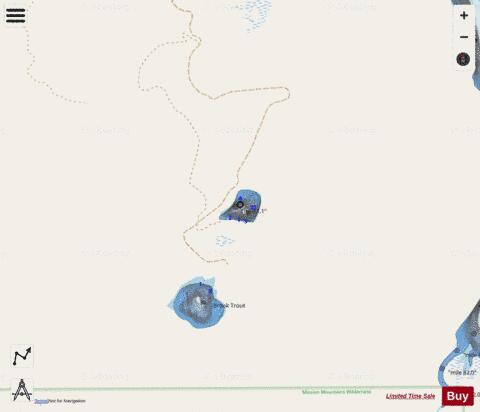 Bunyan Lake depth contour Map - i-Boating App - Streets