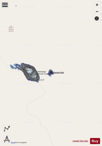 Aeneas Lake depth contour Map - i-Boating App - Streets