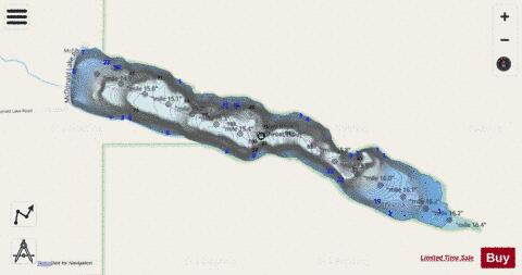 Mcdonald Lake depth contour Map - i-Boating App - Streets