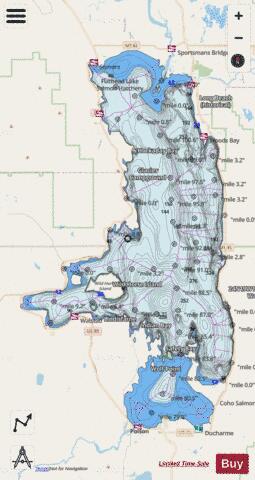 FLATHEAD LAKE depth contour Map - i-Boating App - Streets