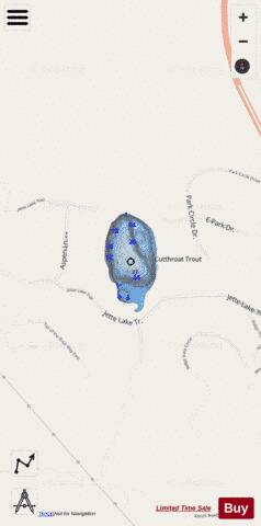 Jette Lake depth contour Map - i-Boating App - Streets