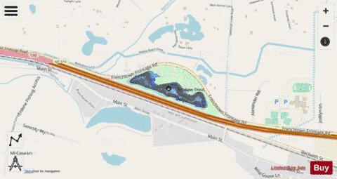 Frenchtown Pond depth contour Map - i-Boating App - Streets