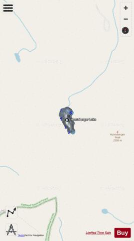 Huntsberger Lake depth contour Map - i-Boating App - Streets