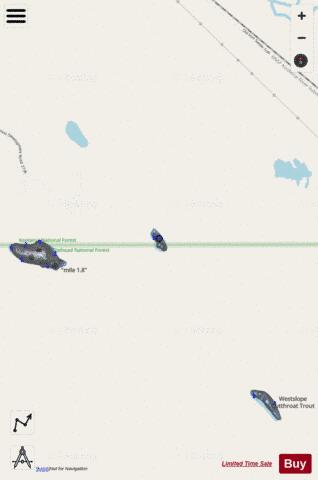 Little Fire Lake depth contour Map - i-Boating App - Streets