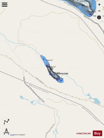 Rattlebone Lake depth contour Map - i-Boating App - Streets