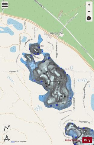 Crystal Lake depth contour Map - i-Boating App - Streets