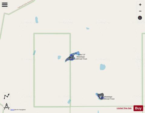 South Woodward Creek Lake #1 depth contour Map - i-Boating App - Streets