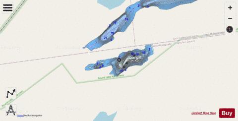 High Pond depth contour Map - i-Boating App - Streets