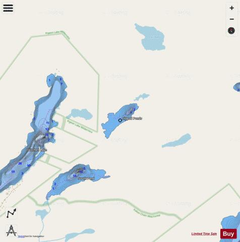 Lilypad Ponds depth contour Map - i-Boating App - Streets
