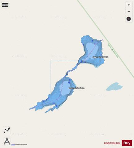 Lower Sister Lake depth contour Map - i-Boating App - Streets