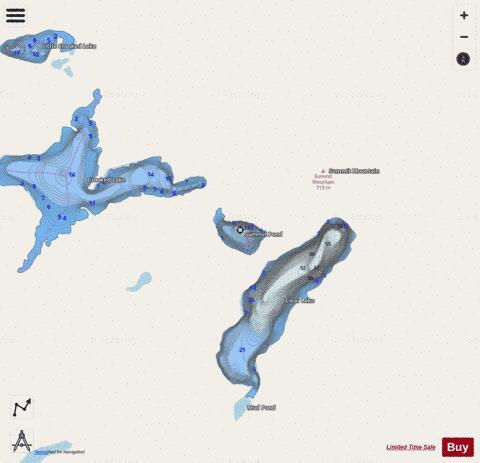 Summit Pond depth contour Map - i-Boating App - Streets
