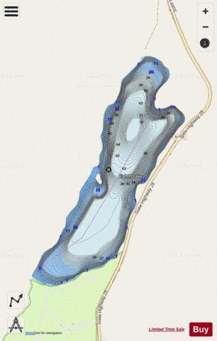 Eighth Lake depth contour Map - i-Boating App - Streets