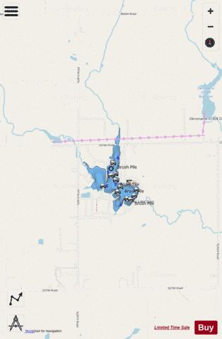 Lake Elmer depth contour Map - i-Boating App - Streets