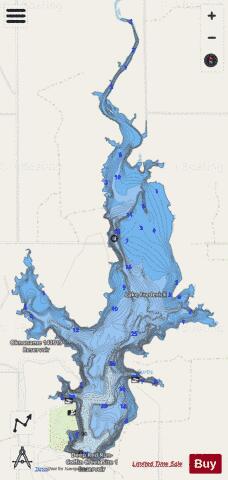 Lake Frederick depth contour Map - i-Boating App - Streets