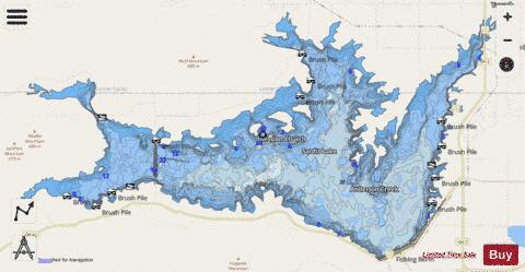 Sardis Lake depth contour Map - i-Boating App - Streets