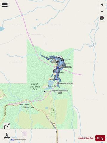 Watonga Lake depth contour Map - i-Boating App - Streets