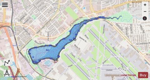 Bachman Lake depth contour Map - i-Boating App - Streets