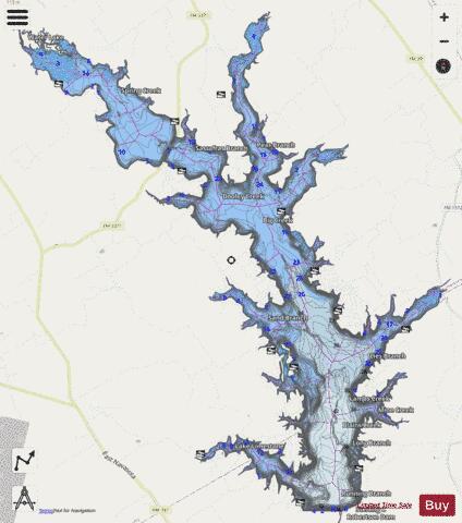 Limestone depth contour Map - i-Boating App - Streets