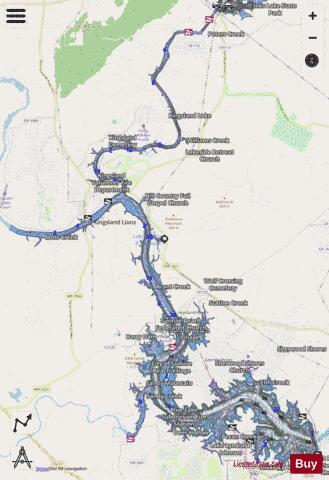 Lake Lyndon B Johnson depth contour Map - i-Boating App - Streets