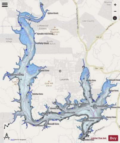 Medina depth contour Map - i-Boating App - Streets