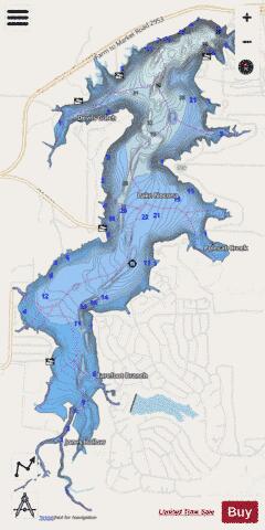 Nocona depth contour Map - i-Boating App - Streets