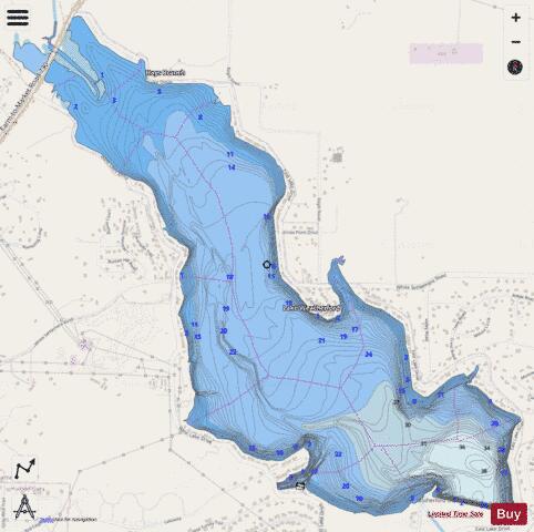Weatherford depth contour Map - i-Boating App - Streets