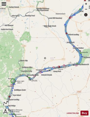 Ohio River mile 852 to mile 912 Marine Chart - Nautical Charts App - Streets