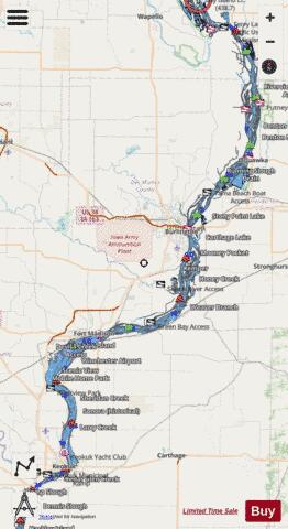 Upper Mississippi River mile 359 to mile 432 Marine Chart - Nautical Charts App - Streets