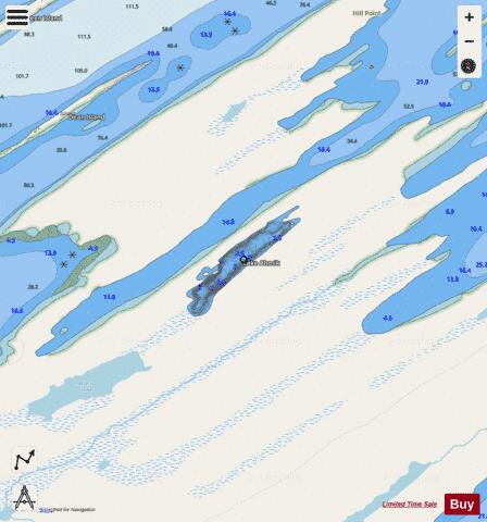 Lake Ahmik depth contour Map - i-Boating App - Streets