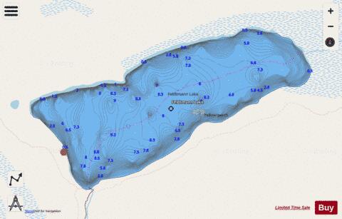 Feldtmann Lake depth contour Map - i-Boating App - Streets