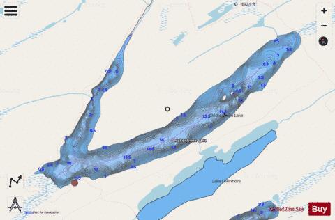 Chickenbone Lake depth contour Map - i-Boating App - Streets