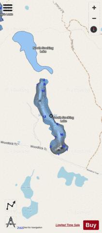South Stocking Lake depth contour Map - i-Boating App - Streets