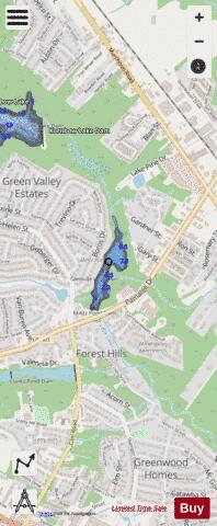 Mintz Pond depth contour Map - i-Boating App - Streets