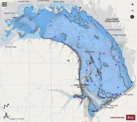 Canton Lake depth contour Map - i-Boating App - Streets