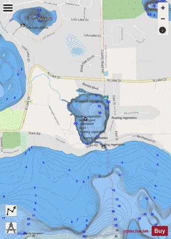 Washington Lake depth contour Map - i-Boating App - Streets
