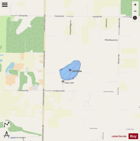 Lake Fazon depth contour Map - i-Boating App - Streets