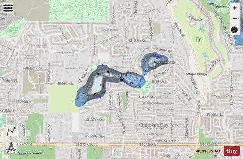 Lake Lucerne/Pipe Lake depth contour Map - i-Boating App - Streets