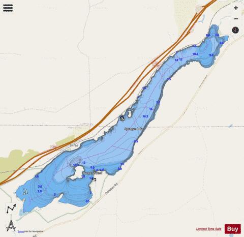 Sprague Lake depth contour Map - i-Boating App - Streets