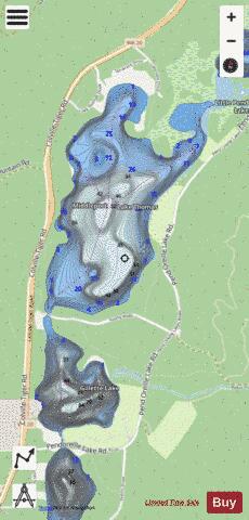 Lake Thomas/Gillette Lake depth contour Map - i-Boating App - Streets