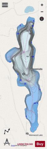 Wannacut Lake depth contour Map - i-Boating App - Streets