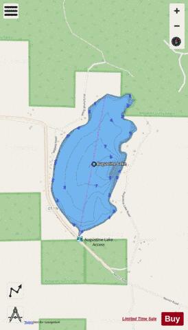 Augustine Lake depth contour Map - i-Boating App - Streets
