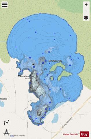 Ike Walton Lake depth contour Map - i-Boating App - Streets