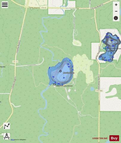 Mauthe Lake depth contour Map - i-Boating App - Streets
