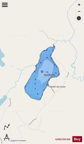 Randall Lake depth contour Map - i-Boating App - Streets