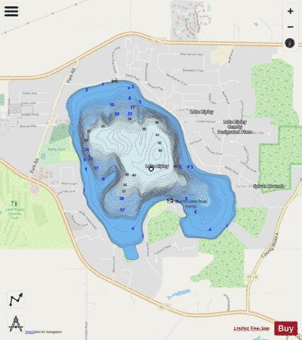 Lake Ripley depth contour Map - i-Boating App - Streets